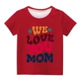 thumbnail image 3 of Penkiiy Chemises pour Enfants T-Shirt Graphique à Manches Courtes Col Rond Crop Top pour Filles et Garçons de 3 à 14 Ans T-Shirt Tee 5 Ans Rouge, 3 of 3