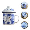 thumbnail image 2 of MOVTOTOP Enamel Mug Enamel Camping Coffee Mug Reusable Enamel Blue And White Porcelain Cup, 2 of 8