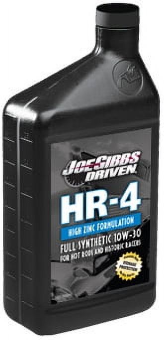 Driven Racing Oil/ Joe Gibbs 01506 Oil HR4 Series SAE 10W30; Synthetic; 1 Quart Bottle; Single; High Performance