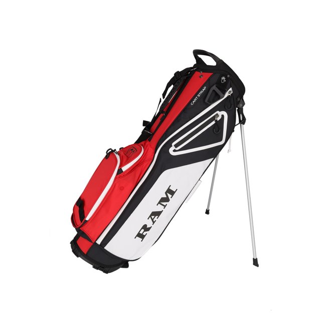 Ram Golf 7.5" Sunday Golf Carry / Stand Bag, Black/Red