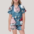 thumbnail image 2 of WEAIXIMIUNG Pajamas For Children Shirt And Pant Matching Set Sleepwear Set With Pockets For Christmas 6-7 Years, 2 of 4