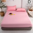 thumbnail image 1 of Fitted Sheet Solid Color Bed Sheets Single Double Queen Cover Bed Size J6E1, 1 of 9
