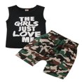 thumbnail image 1 of Baby Summer Tracksuit Camouflage Hooded T-Shirt Elastic Shorts, 1 of 5