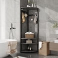 thumbnail image 2 of AKDSteel Freestanding Corner Coat Rack with Shelves and Bench for Entryway, 2 of 5