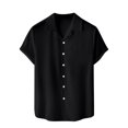 thumbnail image 2 of Men's Casual Linen Shirt - Cuban Collar, Button Down, Breathable Material, Perfect for Summer & Vacation, 2 of 5
