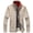 Khaki, variant on jsaierl Cardigan Sweaters for Men Knit Stand Collar Zip Up Outwear Top Long Sleeve Woolen Plaid Sweater Jacket