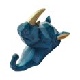 thumbnail image 1 of fastboy Crochet de Manteau en Forme d'Animal en Résine pour Tête d'Éléphant Crochet Mural Durable Tête d'Animal Crochet de Manteau Rétro Bleu (Rhinocéros) 1ensemble, 1 of 6