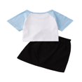 thumbnail image 3 of Tenues 2 Pcs pour Filles, Ensemble T-shirt à Manches Courtes + Jupe Butterfly, 3 of 6