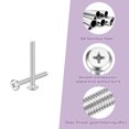 thumbnail image 4 of Uxcell Vis à Tête Ronde Plate M3x30mm, Lot de 100 Vis à Tête Crantée en Acier Inoxydable 304 pour Machine à Entraînement par Tête Crantée, 4 of 7