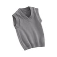 thumbnail image 1 of FOCUSNORM Toddler Sweater Vest Lightweight Sleeveless V Neck Solid Color Pullover Knitted Tank Tops, 1 of 9