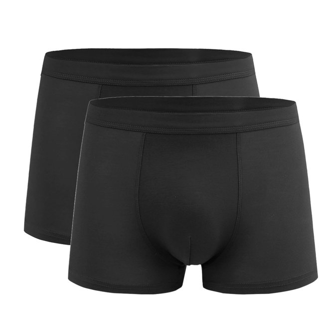 Jamicy Men's Boxer Briefs Gift for Men Men's Underwear Boxer Briefs 2 Pack Basic Solid Color Soft Comfortable Breathable High Elasticity