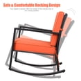 thumbnail image 4 of Patiojoy Fauteuil Berçant d'Extérieur en Osier, Berceuse à Glissière en Rotin, Fauteuil Inclinable, 4 of 9
