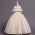 thumbnail image 1 of EGNMCR Robes de Soirée pour Femmes, Robes Formelles pour Femmes, Robes de Cocktail pour Femmes Robe Sans Manches à Col Rond Robe pour Enfants Robe Sans Manches pour Filles Robe Princesse à Épaules Robe Fleurie en Tulle à Pois Robe pour Fille, 1 of 6