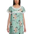 thumbnail image 3 of Moomaya Short Sleeve Nightdress For Ladies Printed Button Placket Nightwear, 3 of 4