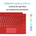 thumbnail image 2 of Colorful Backlit Bluetooth Keyboard for Microsoft Surface Pro - Magnetic Attachment, Brown Finish, Enhanced Typing Experience with BT 5.1 and 10m Range, 2 of 7
