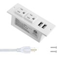 thumbnail image 1 of Barre d'Alimentation de Bureau avec 2 Prises, 2 Ports USB, Barre Encastrée Encastrable, 1 of 6