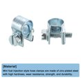 thumbnail image 4 of Unique Bargains 10Pack Mini Fuel Line Pipe Hose Clamp Clip, Adjustable 7-9mm, Zinc Plated, 4 of 5