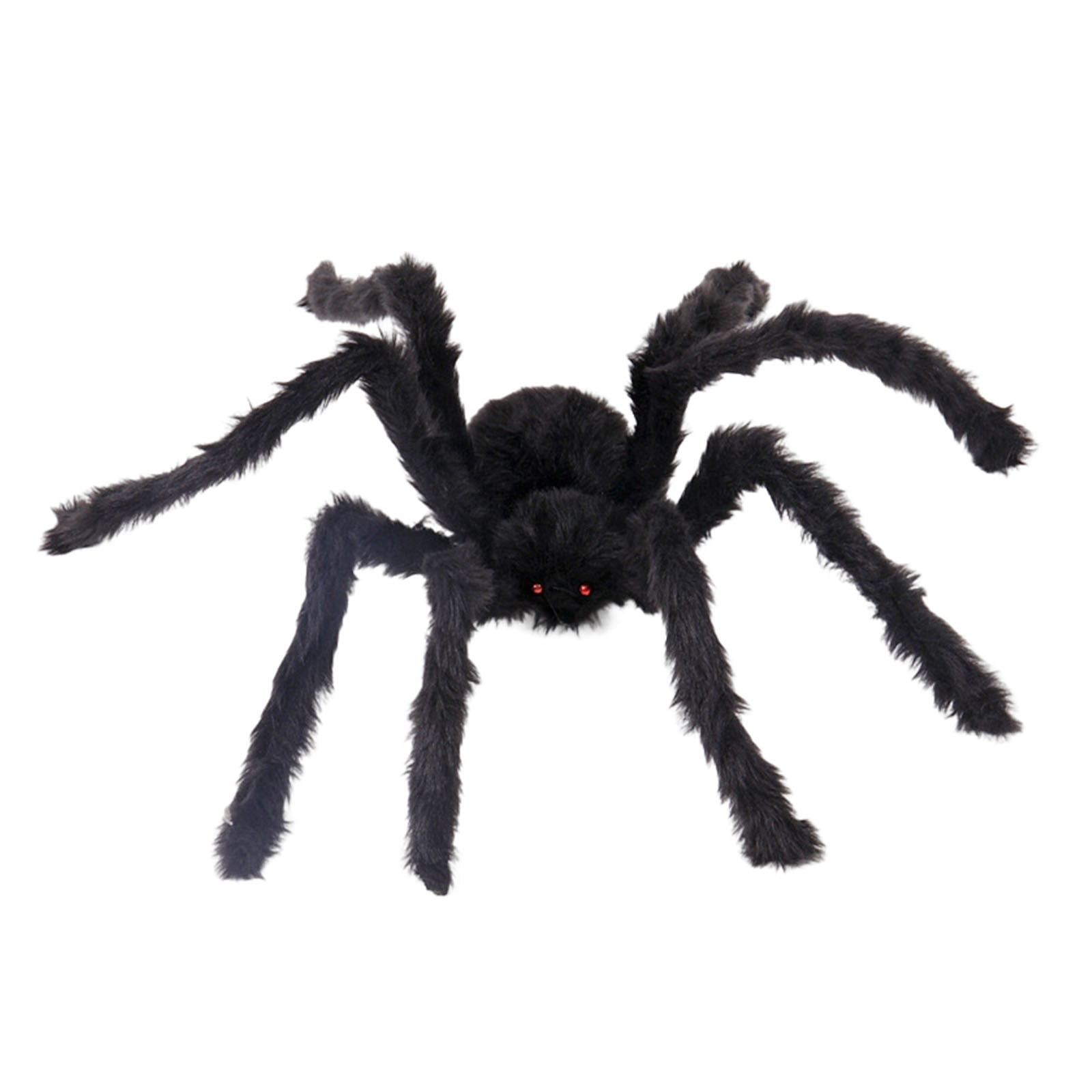 HomeSphere Halloween Spiderr Giant Webworm Outdoor Black Soft Hairy Scary Realistic Decor