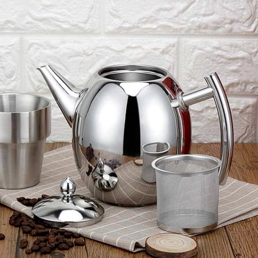 Garosa Durable Stainless Steel Teapot Coffee Pot Kettle With Filter Large Capacity, Teapot, Stainless Steel Water Jug