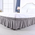 thumbnail image 2 of Unique Bargains Polyester Bed Skirt Elastic Wrap Around Dust Ruffle 15' Drop, 2 of 10