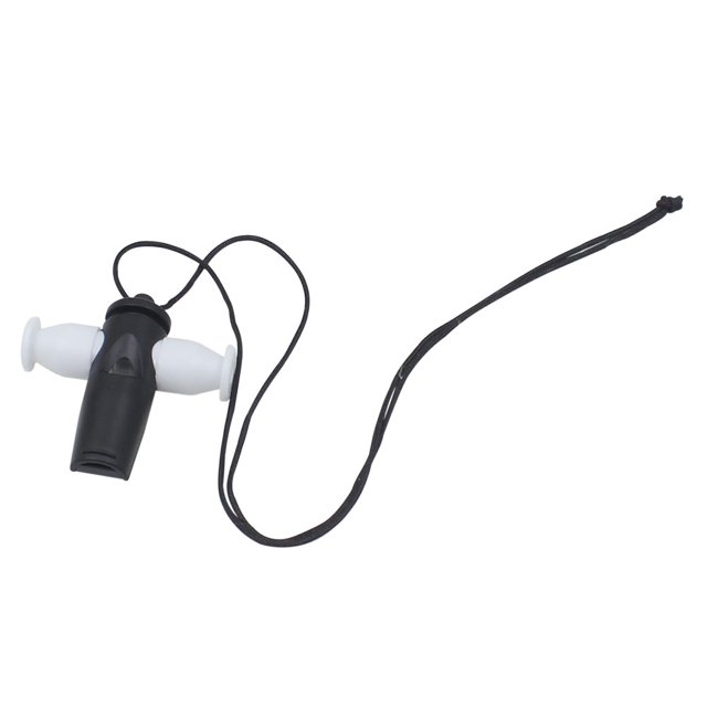 Amdohai Brazil Latin Music Samba Whistle Tri-Tone Plastic White/ Black