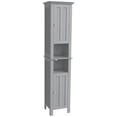 thumbnail image 1 of kleankin Armoire de Rangement Haute pour Salle de Bain avec Étagères, Gris, 1 of 10