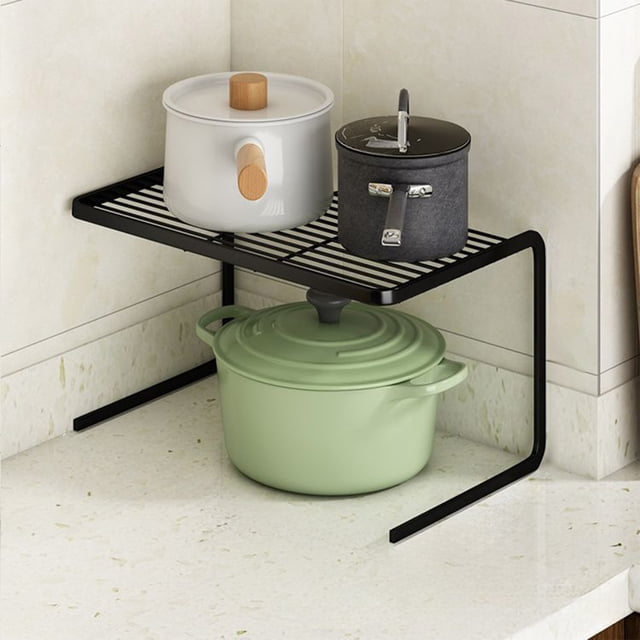 Dvkptbk Kitchen Cabinet Shelves Counter Storage Rack Kitchen Spice Rack Bathroom Bedroom Desk Space Saving Stackable Countertop Shelf Storage Rack Organization and Storage