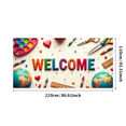 thumbnail image 3 of Welcome Banner with International Flags Circular Design Background Event Decoration Party Supplies Global Conference Backdrop Indoor Outdoor Display, 3 of 4