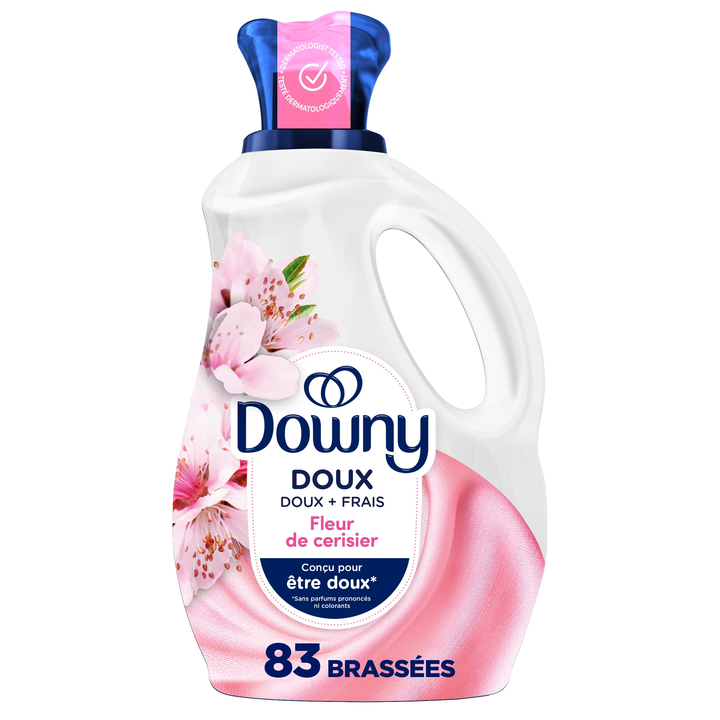 Downy Gentle Soft + Fresh Fabric Softener Liquid, Cherry Blossom Scent, 1.66 L, 83 loads, Liquid Fabric Softener Designed to be Gentle on Skin