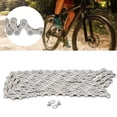 thumbnail image 4 of Mountain Bike Chain, Durable Bicycle Chain, Mud Drain Hole Design High System Compatibility Mountain Bike Bicycle For Gifts Home Silver, 4 of 8