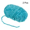 thumbnail image 3 of Uxcell 2 Pcs Fil Velours Fil Chenille 2x100g/7.1oz Longueur Totale 174 Yards Super Volumineux Polyester Fil Doux pour Couverture Bleu, 3 of 7
