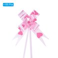 thumbnail image 3 of Unique Bargains 3.3inch Pull Bows Gift Wrapping Pull Bow Heart Pattern Baskets Present Bows Ribbon Pink 100 Pcs, 3 of 6