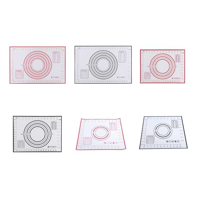 Qualitygoods Dough Mat Silicone Non-Stick Rolling Pad Kneading Scale Baking Tray Kitchen DIY Supplies