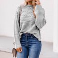 thumbnail image 2 of REDHOTYPE Femmes Col Rond Pull en Tricot en Vrac Casual Pull à Manches Longues Top, 2 of 3