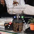 thumbnail image 4 of Sunfuny Essential Oil Diffuser, Aromatherapy Metal Oil Diffuser 400ml with Remote Control, Ultrasonic Aroma Diffuser Mini Air Humidifier Fragrance Vaporizer with 7 Color LED Light (Black Forest Iron), 4 of 7