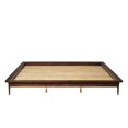 thumbnail image 3 of Pemberly Row Mid-Century Solid Wood King Platform Bed in Walnut, 3 of 9