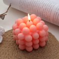 thumbnail image 4 of veasfak Bubble Candle, Home Decor Candle, Hand Poured , Pink, 4 of 8