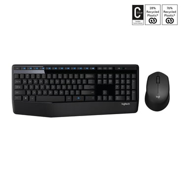 Logitech MK345 Wireless Keyboard and Mouse Combo - Full-Sized Keyboard with Palm Rest