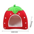 thumbnail image 3 of F 10.24X10.24 Inch Strawberry Pet Bed Yurt Tent Warm Indoor For Animals, 3 of 8