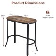 thumbnail image 4 of Costway Narrow End Side Sofa Table Stable Steel Frame for Living Room Bedroom Brown, 4 of 8