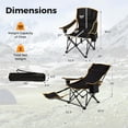 thumbnail image 3 of Goplus 1 PCS Chaise de Camping Pliante avec Repose-Pieds Dossier Réglable Coussin Rembourré, 3 of 10