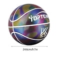 thumbnail image 2 of Kyusrd Aubaines d'Été pour Terrasse Extérieure!Basketball Ballon de Basket Holographique Réfléchissant Ballon de Basket Intérieur Extérieur Ballon de Basket en Cuir, 2 of 9