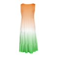 thumbnail image 4 of CHUANK Robes en Lin pour Femmes Été Grande Taille Manches Courtes Col en V Longueur Genou Robe Ample Décontractée Confortable Robe de Plage Soldes de Liquidation 2024, 4 of 6