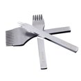 thumbnail image 1 of DIY Leather Tools Set Stainless Steel 2/5/10 chisel set Prong Flat Leather Chisel Hole Piercing Punching Tool Kit, 1 of 9