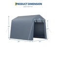 thumbnail image 2 of Remise pour Moto 6x8 / 6x6 Pi, Abri Extérieur Robuste et Imperméable avec Cadre en Acier Galvanisé, Housse PE Résistante aux UV pour Rangement de Vélos et d'Outils de Jardin, Gris, 2 of 8