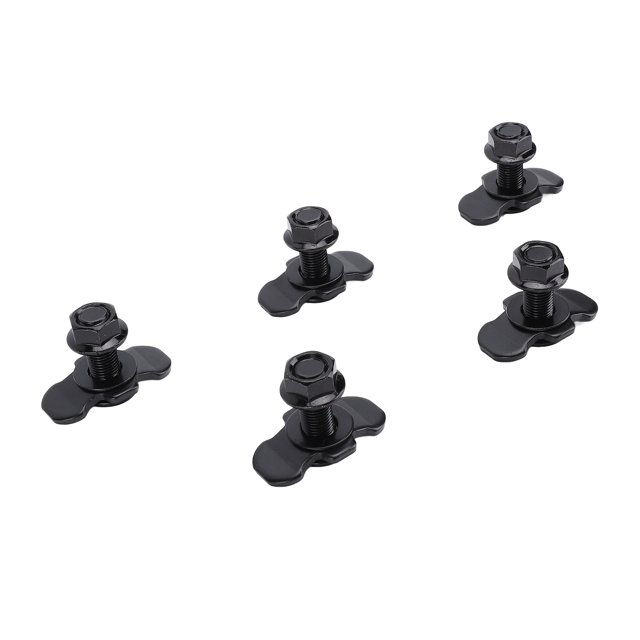 5PCS L Track Double Lug Threaded Stud Nut Fitting Tie Down Mounting Bolts for Heavy Duty Anchor Points Bearing 5500 LBS for Truck Bed or Cargo System Rails