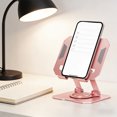 thumbnail image 4 of SIYTUAU Rotating Tablet Stand Desktop Metal Phone Holder Portable Foldable Aluminum Alloy Construction For Viewing Working Pink Pink, 4 of 6