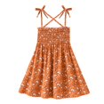 thumbnail image 1 of Robe Petite Fille à Bretelles Spaghetti, Évasée à Étages, Robe Trapèze d'Été, Robe Fleurie pour Filles, Robe de Mariage, 1 of 8
