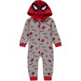 thumbnail image 1 of Marvel Spider-Man Heads and Text Hooded Romper-3-6 Months, 1 of 2