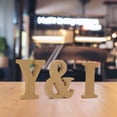 thumbnail image 3 of Unfinished MDF Wooden Alphabet Letter for Home Wall Wedding Birthday Party Standing Craft Sign, 3 of 6